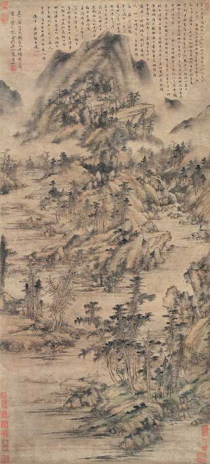 黄公望（款） 山水 立轴